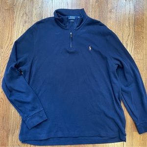 Polo Ralph Lauren Blue Estate Rib Quarter Zip